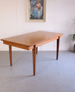 Mid-century Uniflex Teak Dinning Table & 6 Chairs designed by Gunther Hoffstead - teakyfinders