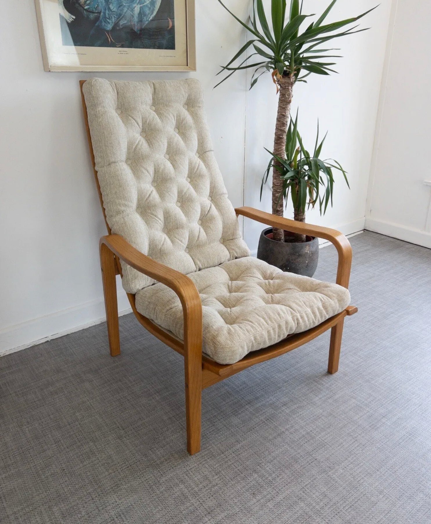 Alf Svensson Armchair from Kallemo Swedish Mid Century Plywood Chair - teakyfinders