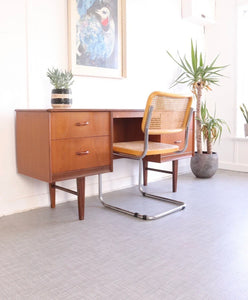 Homeworthy Mid Century Teak Vintage Desk /Home Office Retro Danish Style - teakyfinders