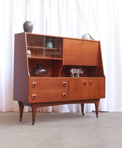 Mid Century Teak Highboard Sideboard By Portwood Furniture Retro Vintage - teakyfinders