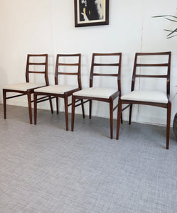 Vintage Mid Century Teak Extending Dining Table & 4 Dining Chairs by Richard Hornby - teakyfinders