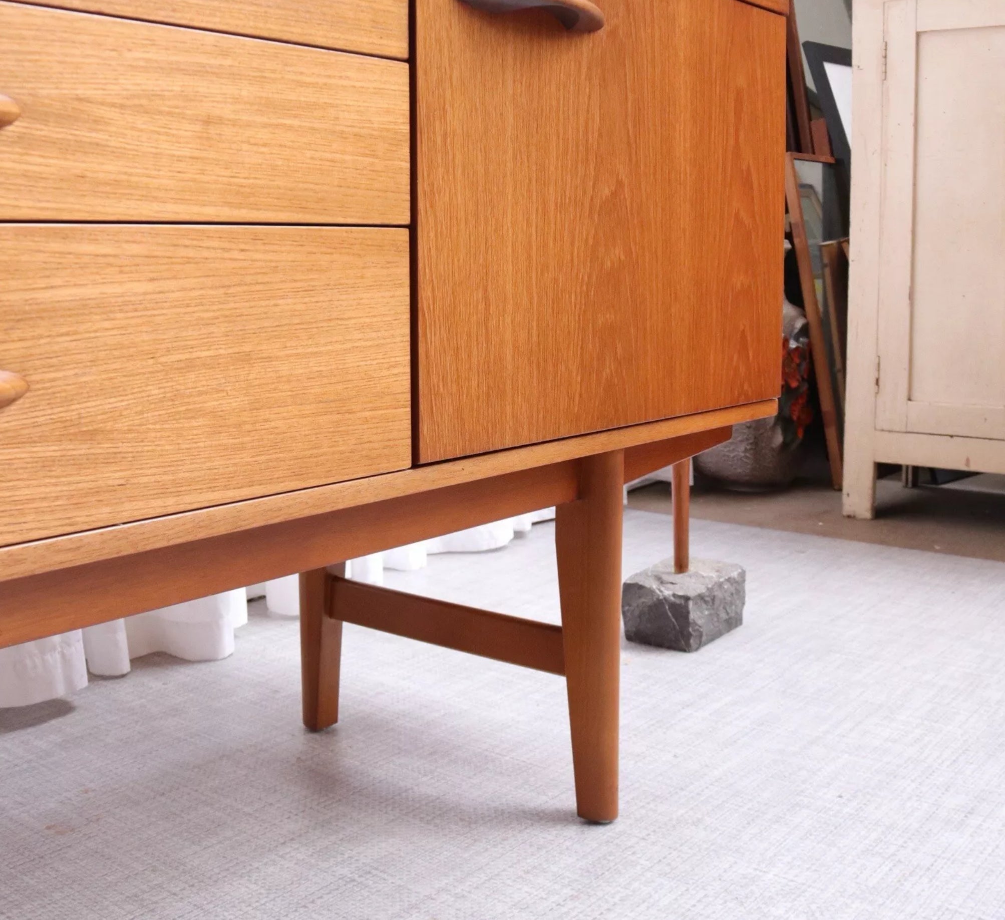 6225 VINTAGE LONG-JOHN TEAK SIDEBOARD AVALON RETRO 60s Mid Century Danish - teakyfinders