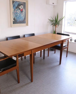 Mid-century Uniflex Teak Dinning Table & 6 Chairs designed by Gunther Hoffstead - teakyfinders