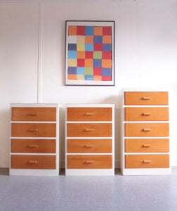 Collection Of Mid Century Retro Vintage Chest Of Drawers X 3 Teak Vintage - teakyfinders