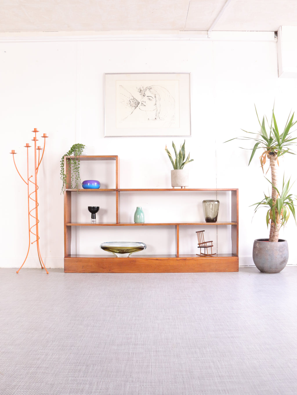 Retro Open Bookcase made from solid Teak - teakyfinders