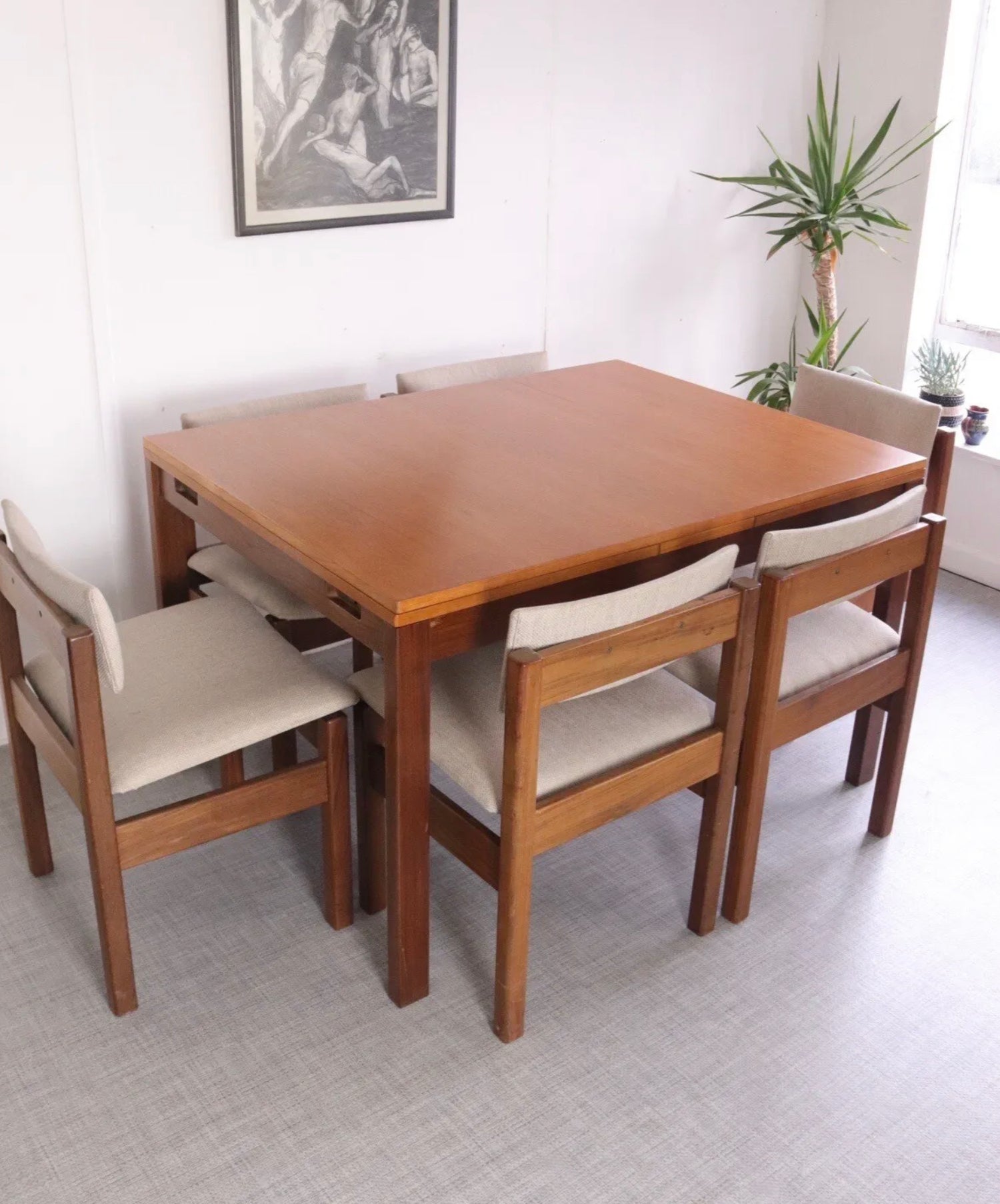 Teak GR69 Rare Gordon Russell Dining Set Table And 6 Chairs Mid Century 60s - teakyfinders