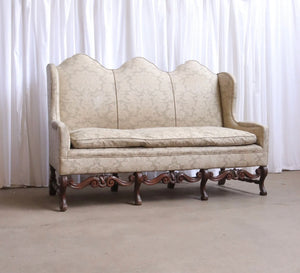 Rare 19TH Century Hand  Carver Camel Hump Back Sofa Antique Country Furniture - teakyfinders