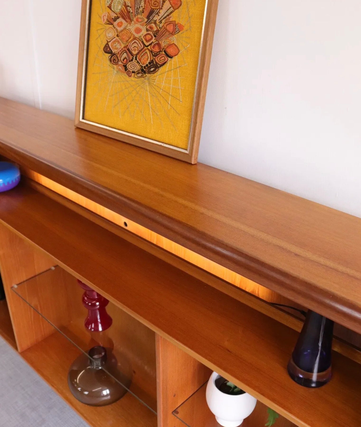 Vintage Mid Century Teak Nathan Display Drinks Sideboard Highboard - teakyfinders