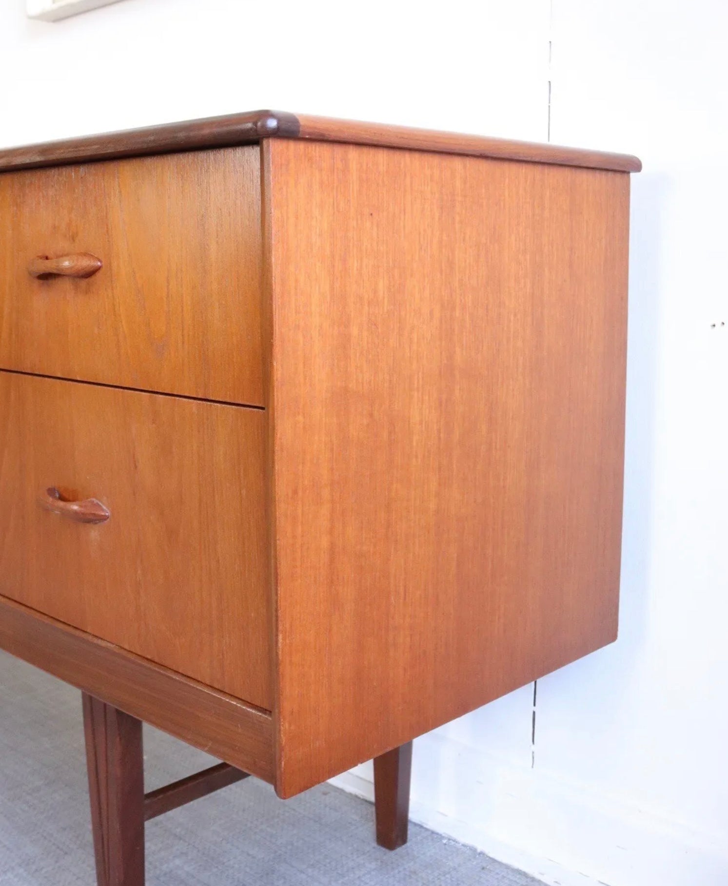 Homeworthy Mid Century Teak Vintage Desk /Home Office Retro Danish Style - teakyfinders