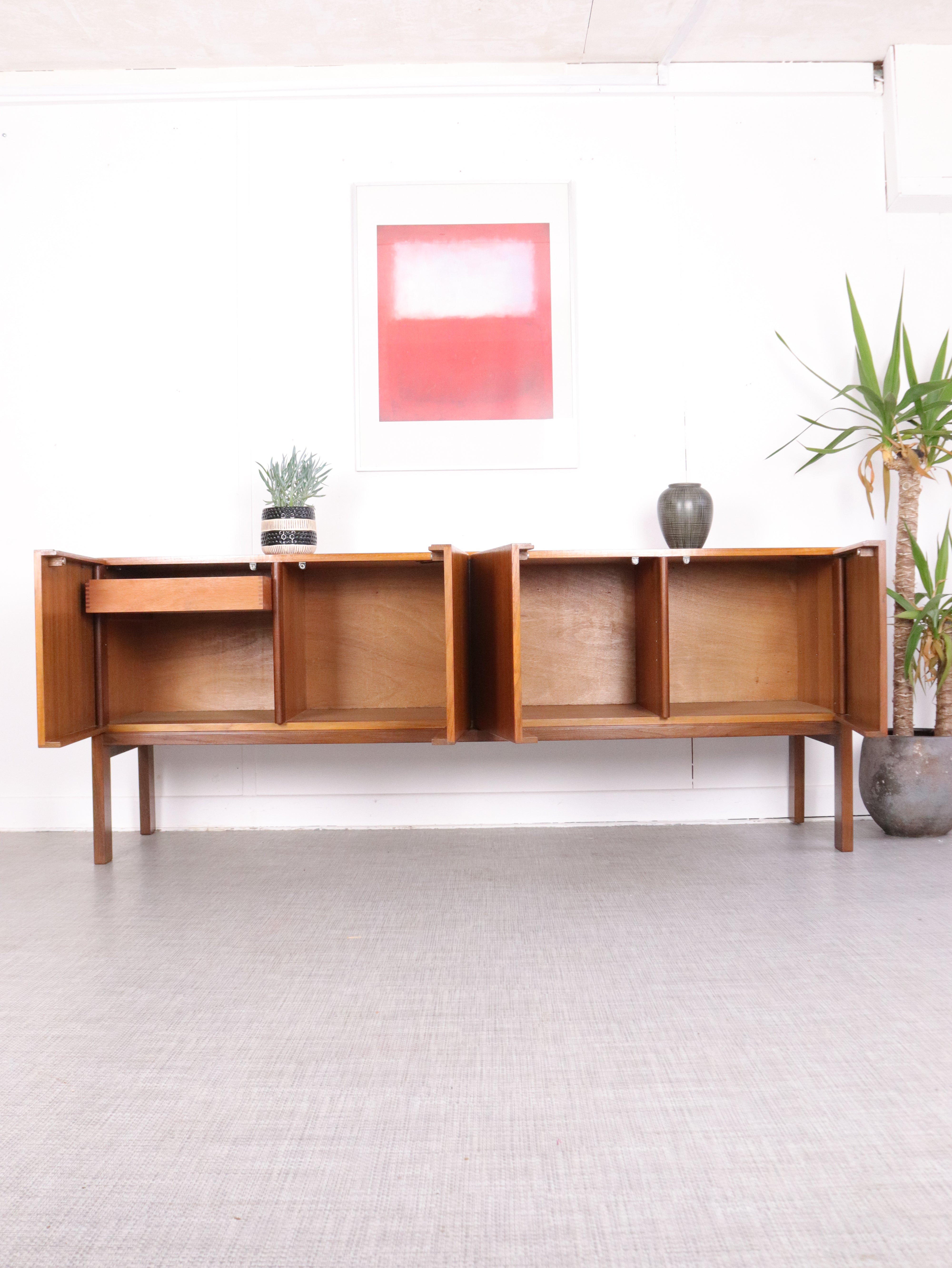 Teak GR69 Rare Gordon Russell Sleek Sideboard Restored Mid Century - teakyfinders