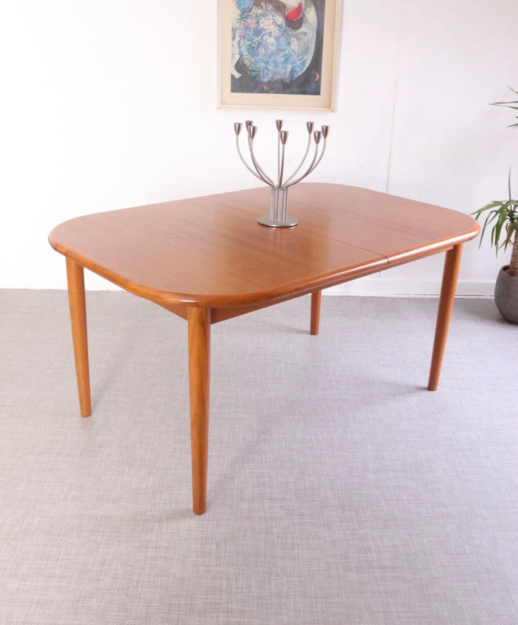 Vintage Danish Teak Extending Dinning Table, 1960s - teakyfinders