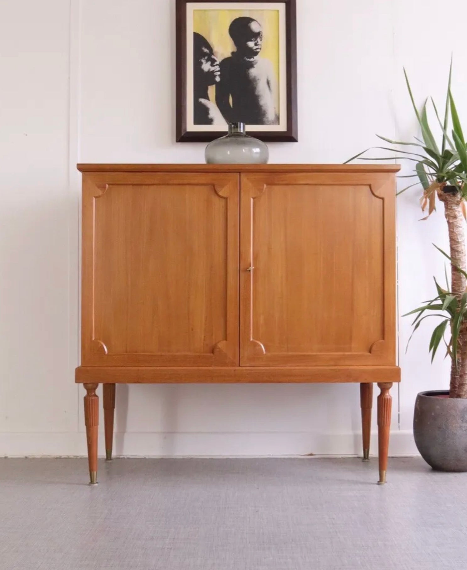 Vintage Retro Mid Century Danish Unusual Teak Sideboard Cabinet Drawers - teakyfinders