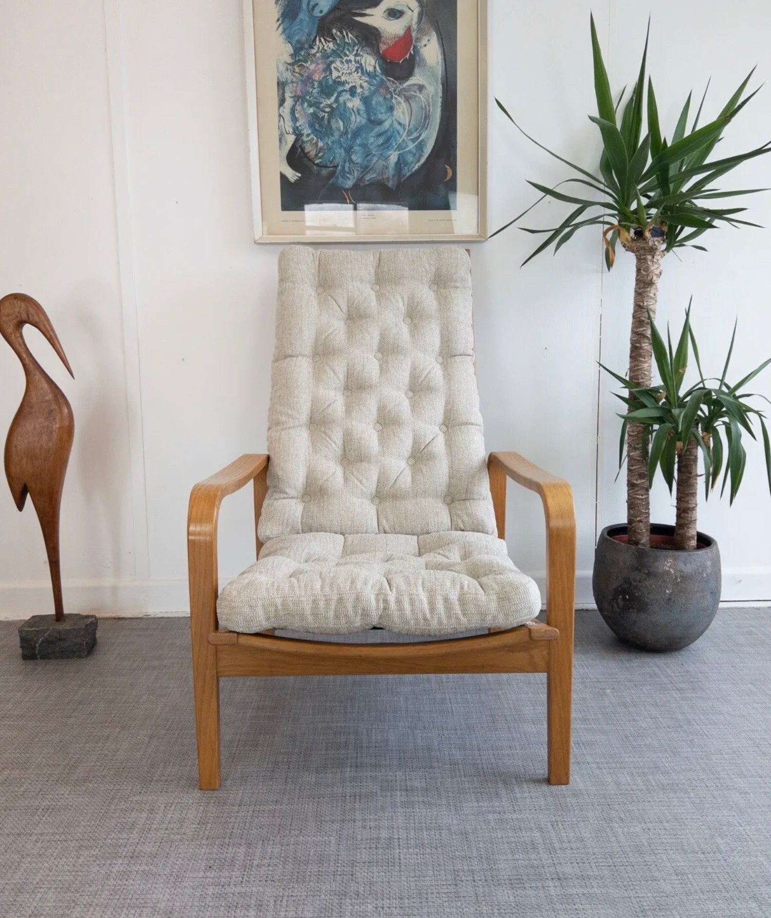 Alf Svensson Armchair from Kallemo Swedish Mid Century Plywood Chair - teakyfinders