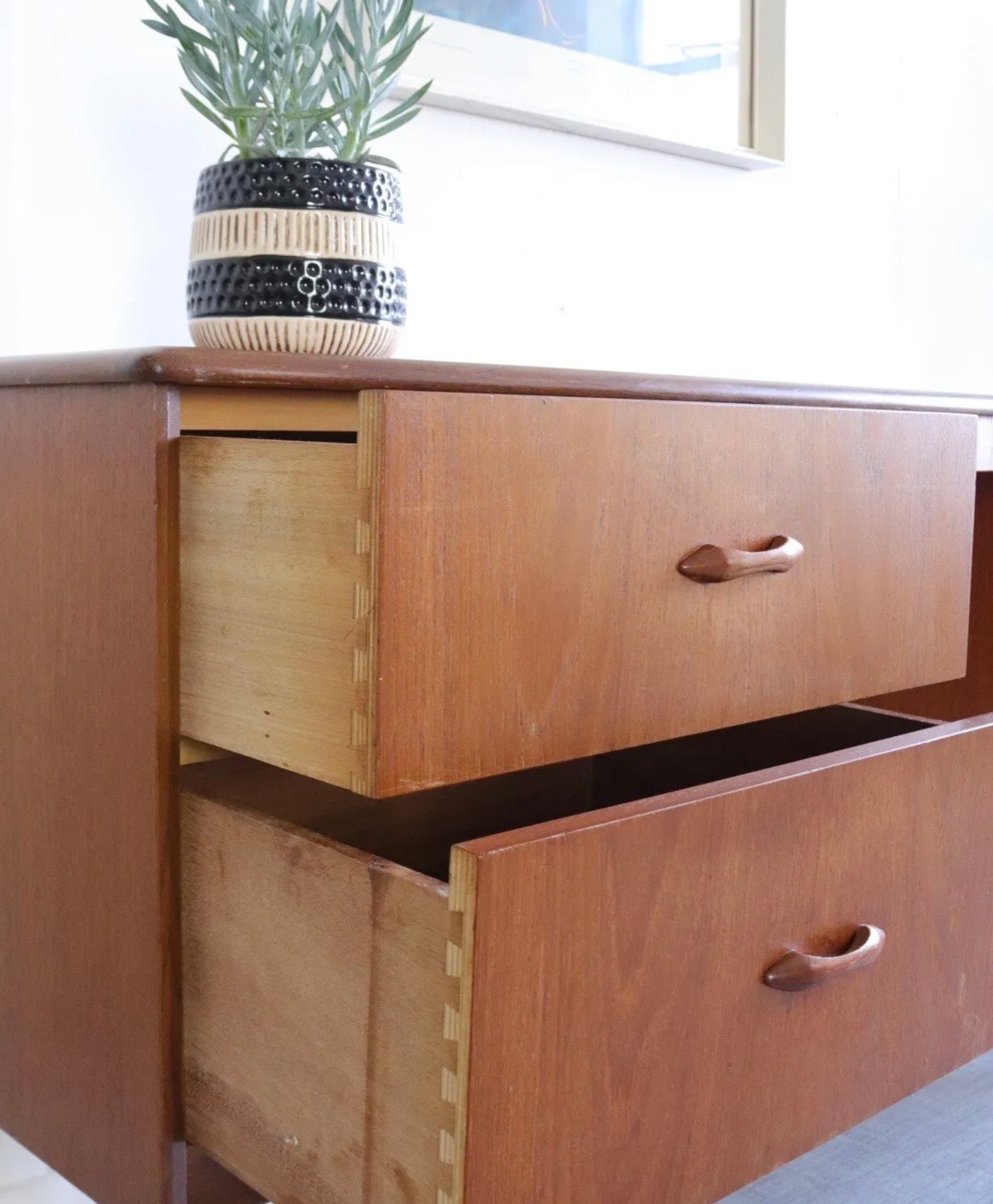 Homeworthy Mid Century Teak Vintage Desk /Home Office Retro Danish Style - teakyfinders