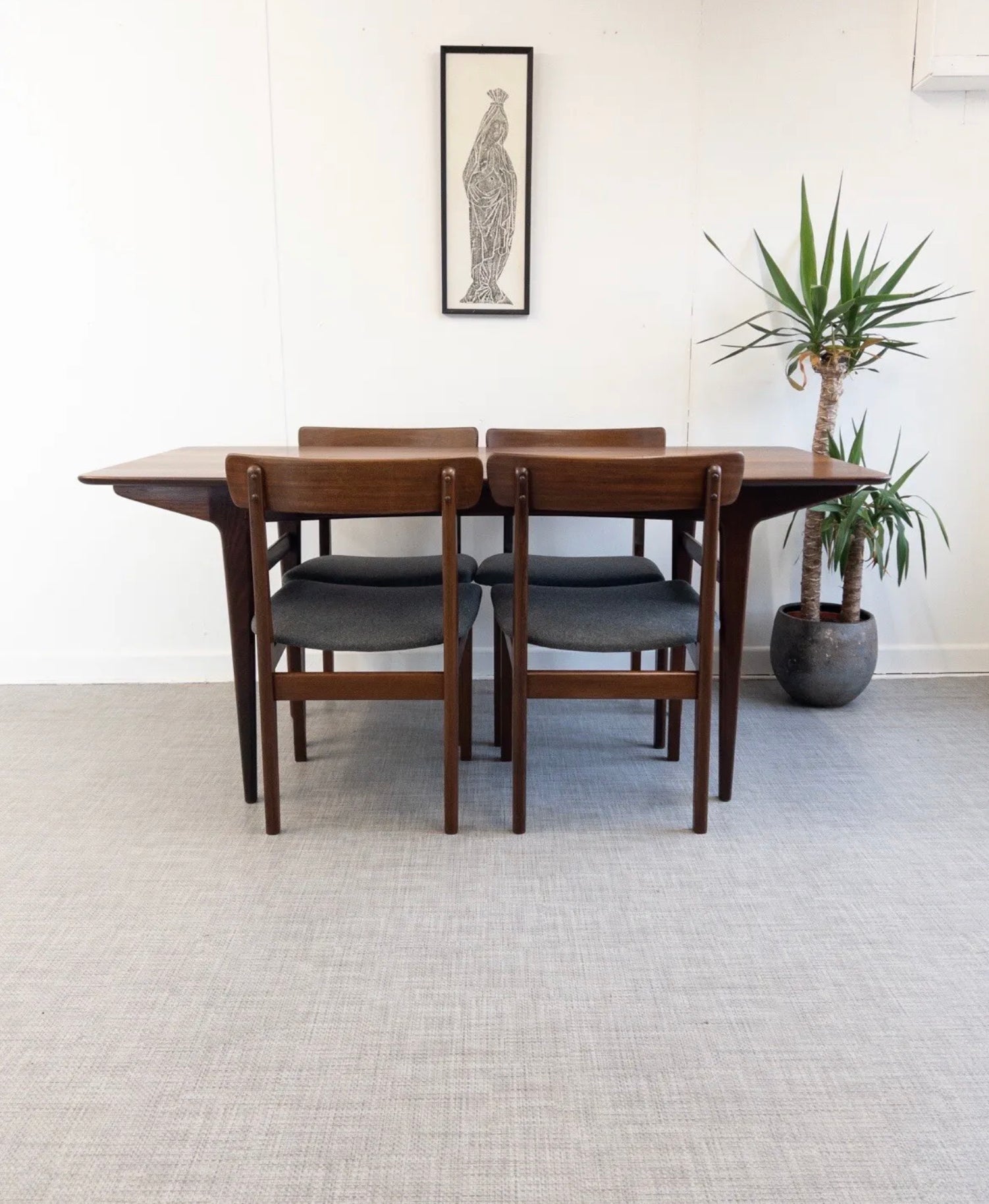 Younger Dining Table Volany Range Rectangle Plank Solid Teak Vintage Mid Century - teakyfinders