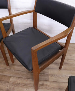 Vintage UNIFLEX Teak Dining Table & Six Chairs Danish Mid Century Modern - teakyfinders