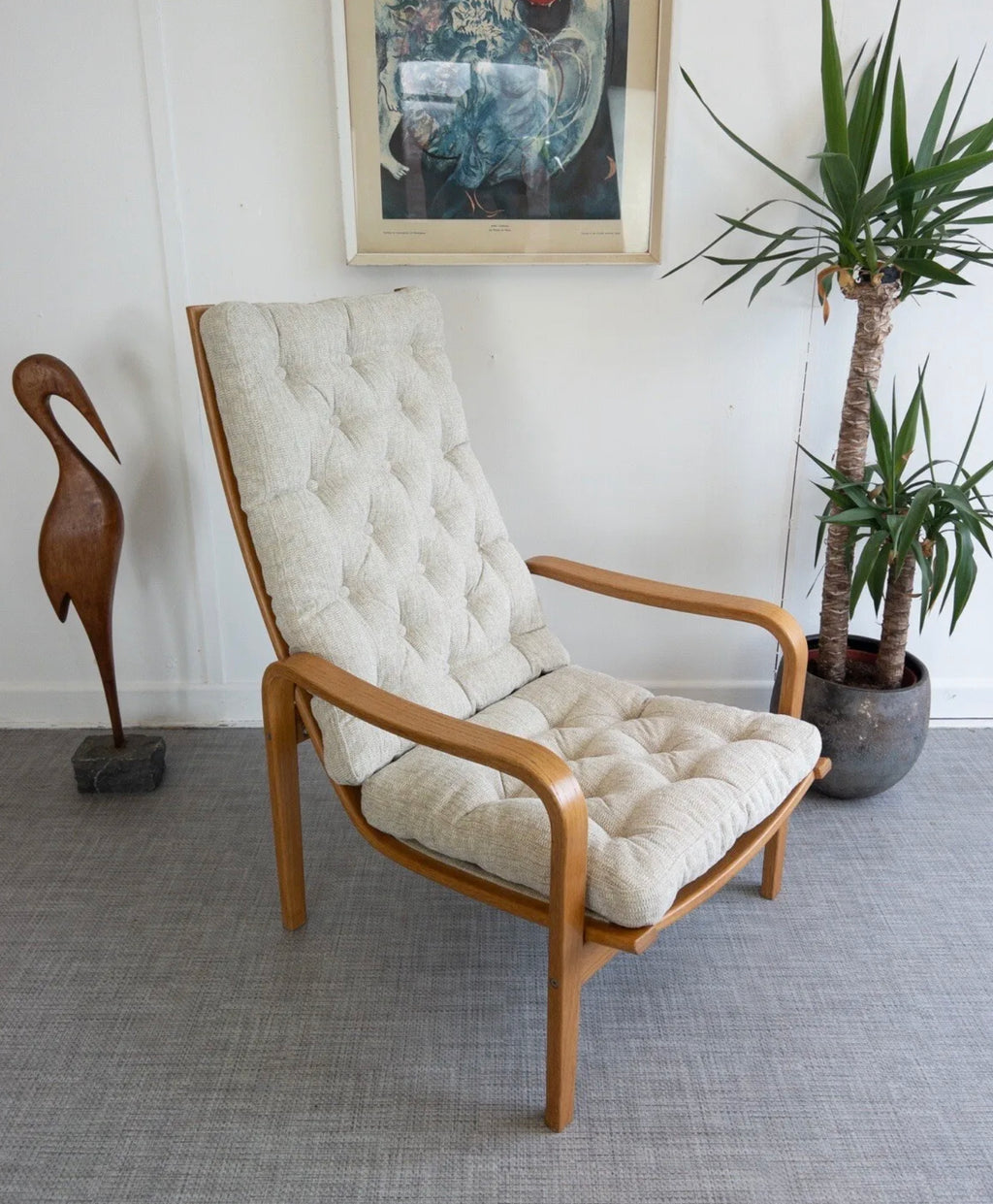 Alf Svensson Armchair from Kallemo Swedish Mid Century Plywood Chair - teakyfinders