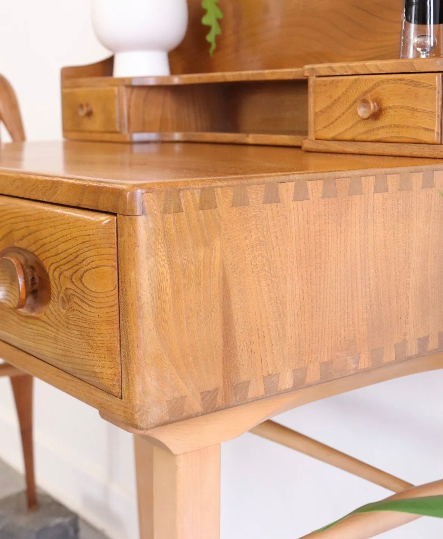 Ercol 1960s Writing Table Desk Mid Century Home Office - teakyfinders