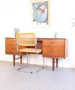 Homeworthy Mid Century Teak Vintage Desk /Home Office Retro Danish Style - teakyfinders