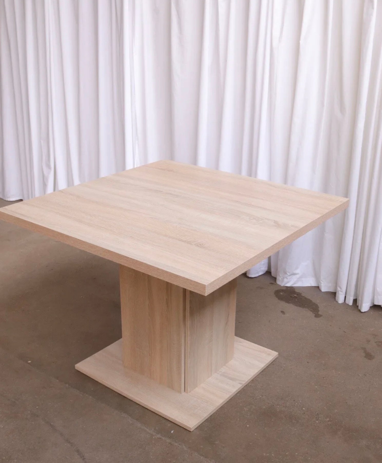 Modern Limed Oak Effect Sqaure Dining Table Office Table - teakyfinders