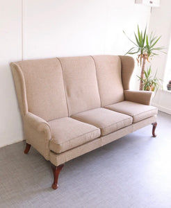 Rare Classic Vintage Parker Knoll 3-Seater Wingback Sofa PK720 Retro - teakyfinders