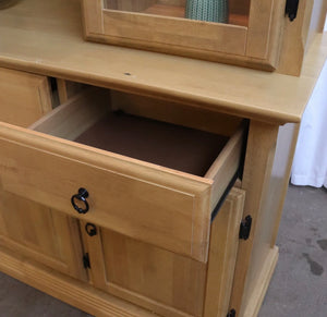 Oak Large Dresser Original Rustic Solid Wood Sideboard Storage Display - teakyfinders