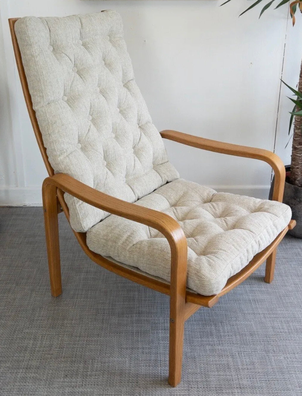 Alf Svensson Armchair from Kallemo Swedish Mid Century Plywood Chair - teakyfinders