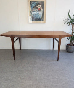 Younger Teak Rectangle Plank Dining Table Fonseca Range Vintage Mid Century Furniture - teakyfinders