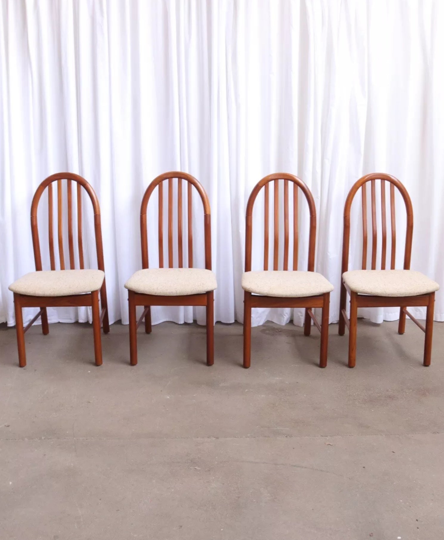 Benny Linden 1960s Teak Dining Chairs Set Of 4 Immaculate Condition Danish - teakyfinders