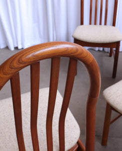 Benny Linden 1960s Teak Dining Chairs Set Of 4 Immaculate Condition Danish - teakyfinders