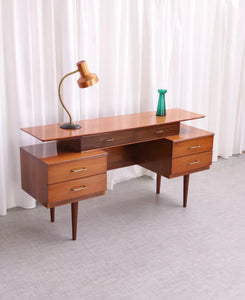 Vintage Mid Century Austinsuite  Teak Desk / Dressing Table Mirror Retro 50s - teakyfinders