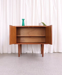 Stylish Mid Century Teak Compact Sideboard Media Cabinet G Plan Fresco 70s - teakyfinders