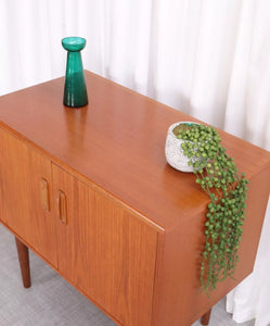 Stylish Mid Century Teak Compact Sideboard Media Cabinet G Plan Fresco 70s - teakyfinders