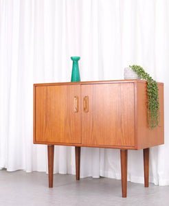 Stylish Mid Century Teak Compact Sideboard Media Cabinet G Plan Fresco 70s - teakyfinders