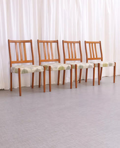 Vintage Danish Dining Chairs Mid Century Teak Retro set of 4 - teakyfinders