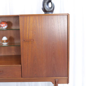 Nathan Rare Mid Century Teak Sideboard Drinks Cabinet Highboard - teakyfinders