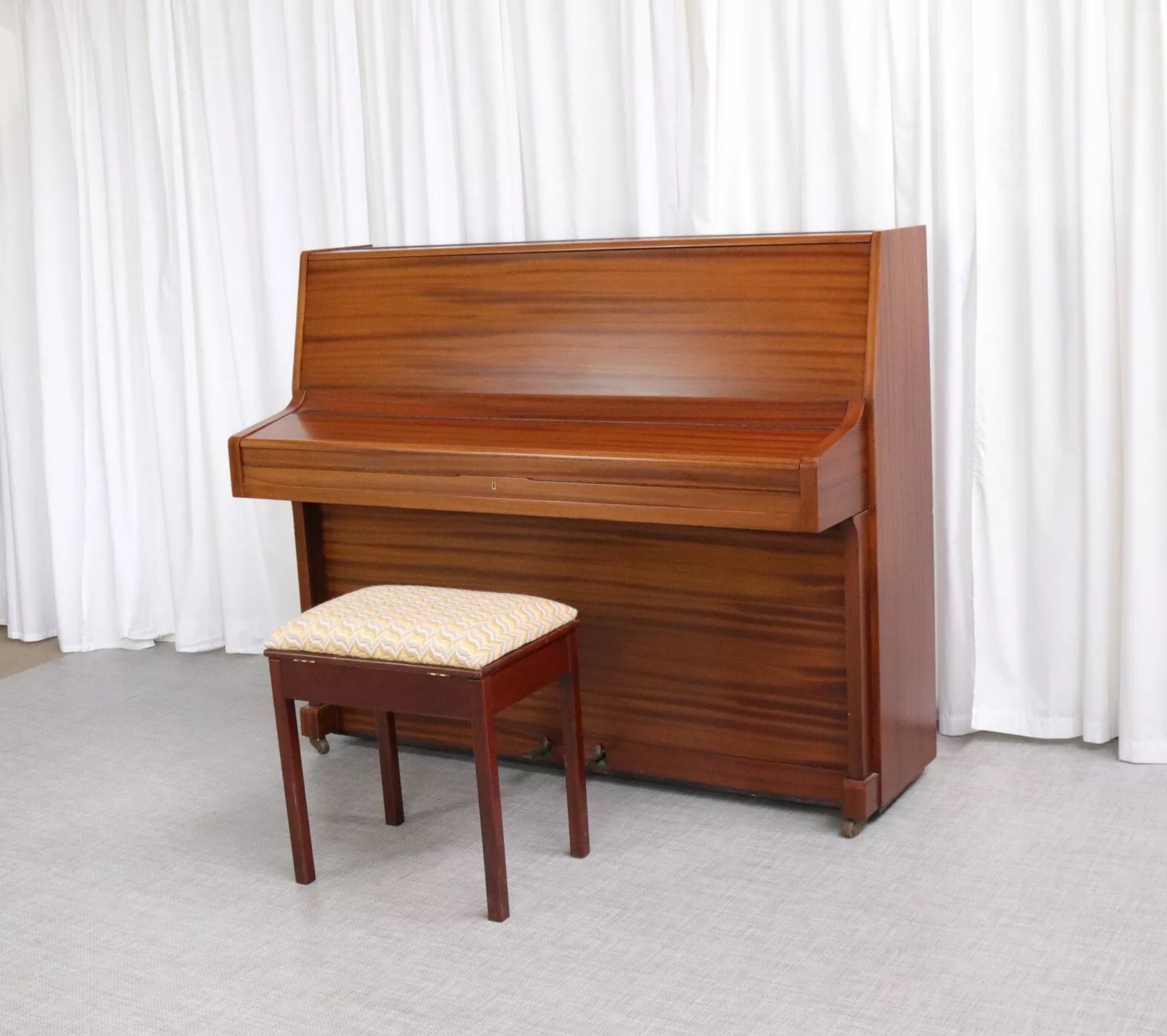 Vintage Chappell Modern Upright Piano - With Stool - Stunning Condition - teakyfinders