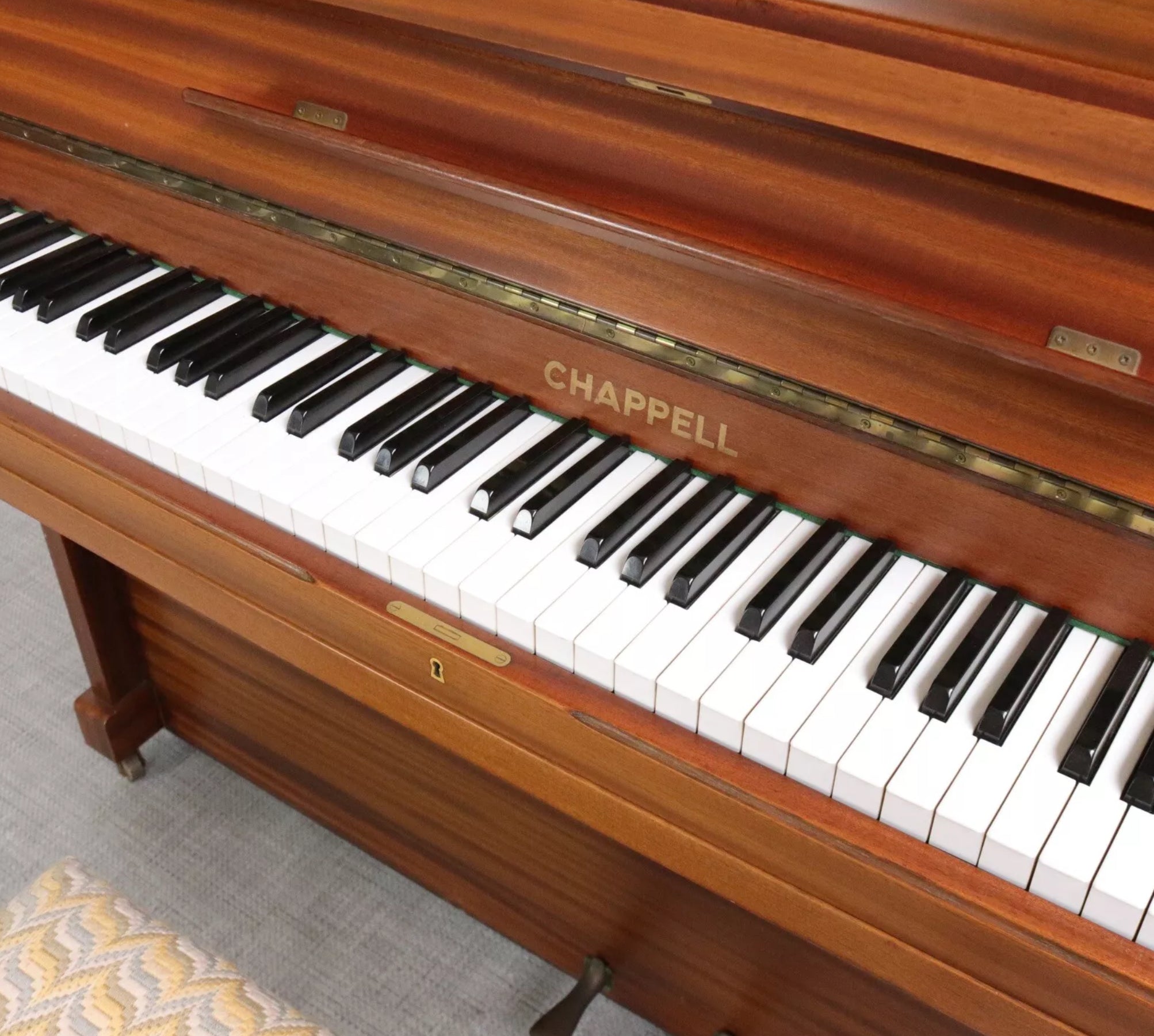 Vintage Chappell Modern Upright Piano - With Stool - Stunning Condition - teakyfinders