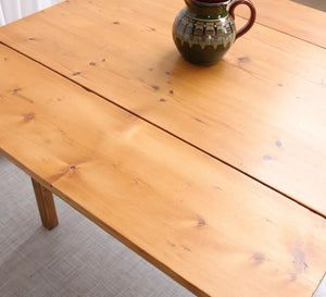 Antique Rustic Pine Table / Desk Drop Leaves - Primitive Style Solid And Sturdy - teakyfinders