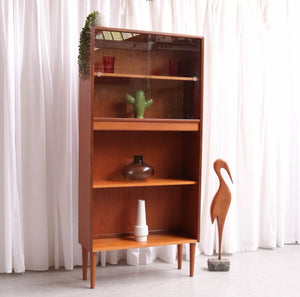 6211 Vintage G Plan Fresco Bookcase Mid Century Teak Display Cabinet Wall Unit - teakyfinders