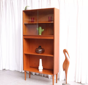 6211 Vintage G Plan Fresco Bookcase Mid Century Teak Display Cabinet Wall Unit - teakyfinders