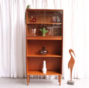 6211 Vintage G Plan Fresco Bookcase Mid Century Teak Display Cabinet Wall Unit - teakyfinders