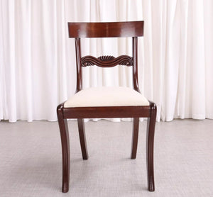 6172 Antique English Regency / William IV 6 Six Cuban Mahogany Dining Chairs 1830 - teakyfinders