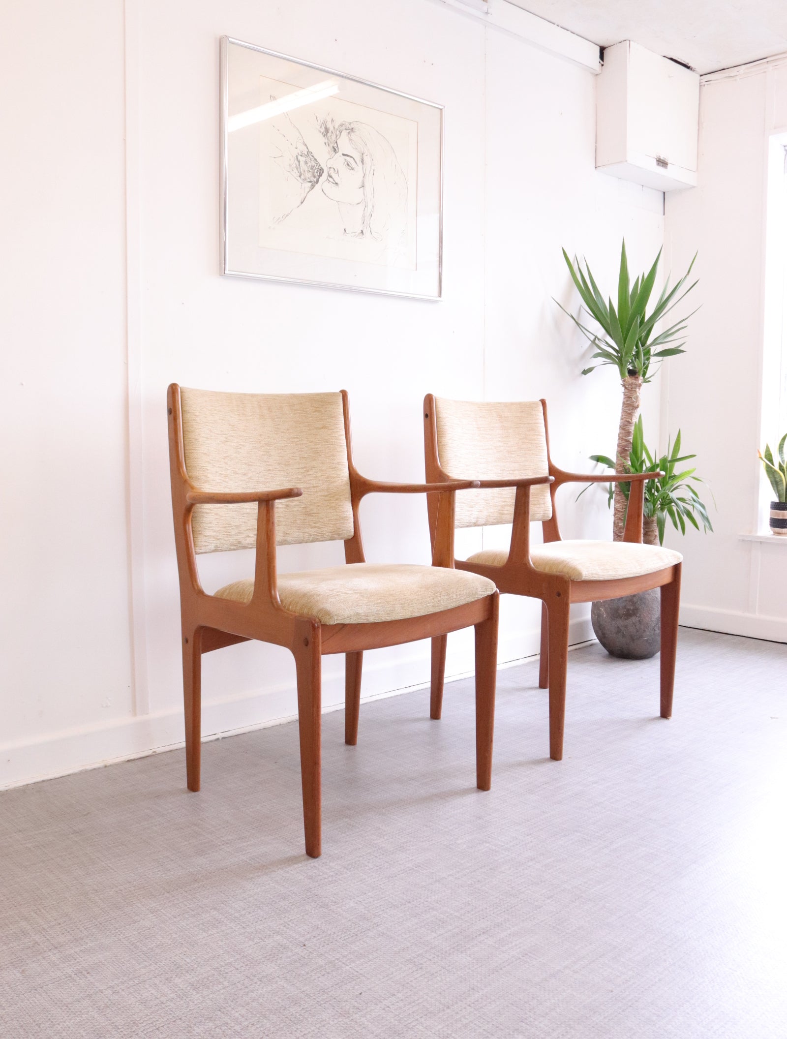 Set of 6 Danish Johannes Andersen Teak Uldum Mobelfabrik Dining Chairs - teakyfinders