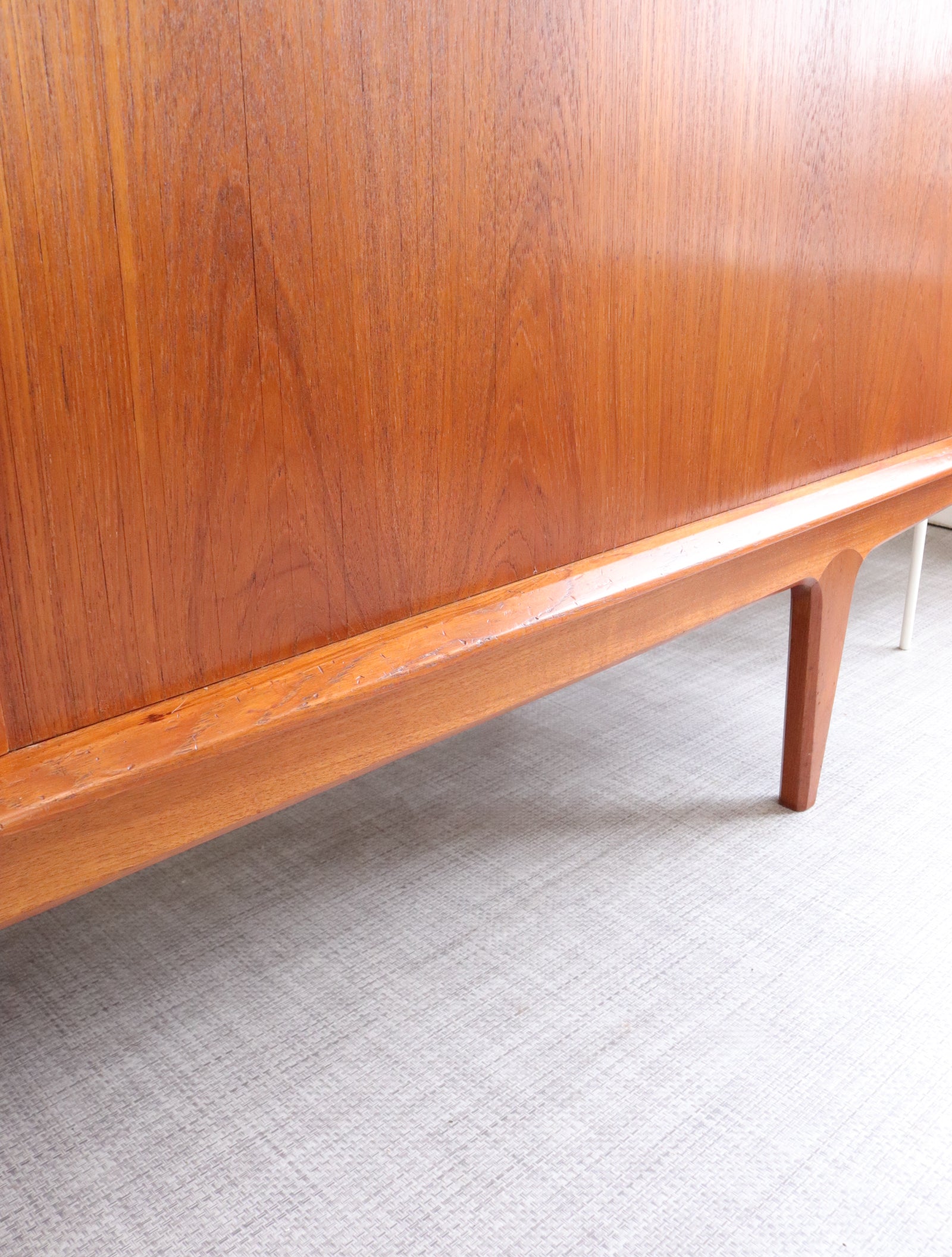 Danish Tambour Door Teak Sideboard by Bernhard Pedersen - teakyfinders