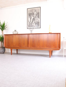 Danish Tambour Door Teak Sideboard by Bernhard Pedersen - teakyfinders