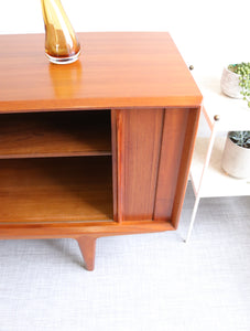 Danish Tambour Door Teak Sideboard by Bernhard Pedersen - teakyfinders