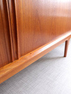 Danish Tambour Door Teak Sideboard by Bernhard Pedersen - teakyfinders