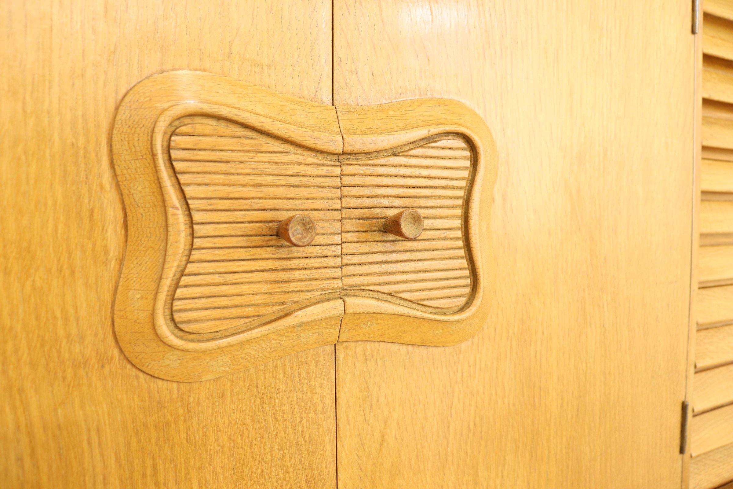 Walnut and Oak 50s European Sideboard - teakyfinders