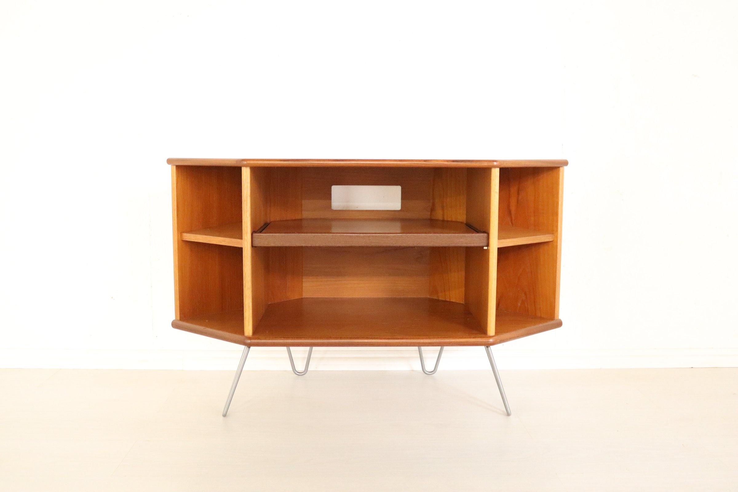 G Plan Corner TV Unit In Teak - Fresco Range - teakyfinders